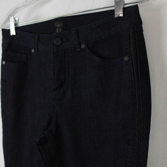 GILI Got It Love It Dark Wash Tuxedo Stripe Skinny Denim Jeans Size 6 - Picture 3 of 5